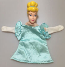 Vtg Cinderella Hand Puppet 10” Blue Satin Dress Plastic Rubber Head Soft Toy picture