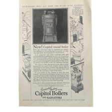 Vintage 1927 Capitol Boilers and Radiators Round Boiler Ad Advertisement picture