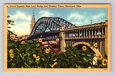 Cleveland OH-Ohio, Detroit Superior High Level Bridge, Vintage Postcard picture