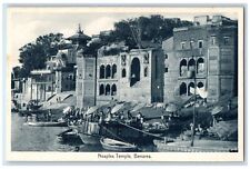 c1910's View Of Neaples Temple Building Boat Benares India Antique Postcard picture
