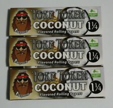 3X TOKE TOKEN COCONUT 1 1/4 SIZE ROLLING PAPERS picture