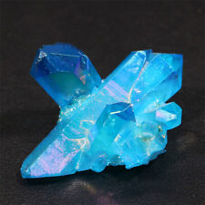 1PC Blue Aura Crystal Electroplate Titanium 80-100g Quartz Cluster VUG Specimen picture
