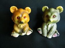 Vintage Teddy Bear Couple Salt And Pepper Shakers, Used Condition picture
