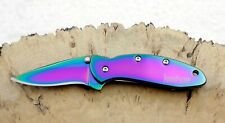 Lot #3 1600VIB Kershaw Rainbow Pocket Knife Chive plain Blade speedsafe *Blem* picture