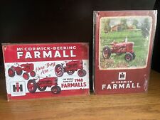 2-IH McCORMICK FARMALL-INTERNATIONAL TRACTORS 8”x12” METAL SIGNS NIP FOR MANCAVE picture
