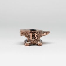 Schmuckatelli Buck Anvil Antique Copper Bead Knife Lanyard Key Chain picture