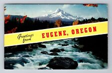 Eugene OR-Oregon, Scenic Banner Greetings, Antique, Vintage c1960 Postcard picture