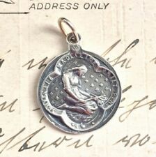 Contemplative St Mary Magdalen Medal - Sterling Silver Antique Replica picture
