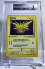 1999 Pokemon Fossil 1st Edition #15 Zapdos Holo Rare BGS 9 MINT picture