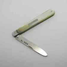 Antique Sterling Silver & Mother Of Pearl Folding Fruit Knife 1894s MADE IN UK picture