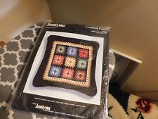 1988 Janlynn Counted Point Afghan Pillow Top Kit picture