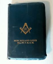 Masonic Bible New Holland Lodge NO 392 F & A M 1940s A J Holman Freemason picture