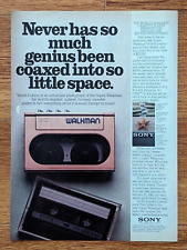 1983 Sony Walkman Cassette Player VTG Vintage Print Ad Wall Art picture