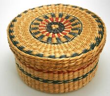 Vintage Woven Grass Basket from the early to mid 1900s picture