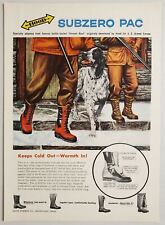 1954 Print Ad Hood Rubber Subzero Pac Hunting Boots Watertown,Massachusetts  picture