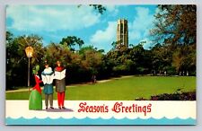 Seasons Greetings Lake Wales Florida Vintage Unposted Postcard Singing Tower picture