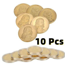 10pcs Jesus Christ & the Last Supper Gold Plated Coins Great Religious Keepsakes picture