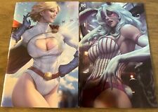 🔥 POWER GIRL SPECIAL #1 F and BATMAN & ROBIN #1 H/ Artgerm Foil Var. 2-PACK picture