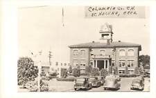 RPPC Columbia County Courthouse St. Helena Oregon Real Photo Postcard picture