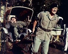 John Wayne pulls soldier in buggy The Green Berets 1967 16x20 Poster picture