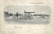 Austrian army artillery gun military drill 1908 postcard picture