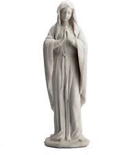 11 3/4 Inch Virgin Mary The Blessed Mother Resin Statue Marble White Finish Home picture