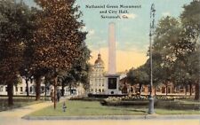 GA~GEORGIA~SAVANNAH~NATHANAEL GREENE MONUMENT & CITY HALL~C.1910 picture