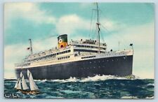 Postcard Moore McCormack Lines SS Argentina & Brazil Steamer Ship c1950s V9 picture