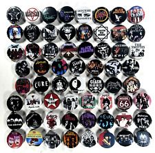 80's Punk Metal Goth Retro Bands, 80's Music Pinback Buttons 1