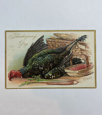 Vintage Thanksgiving Day Embossed Tuck's Postcard R.J. Wealthy Art Turkey Nice picture
