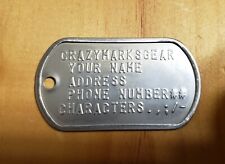 CUSTOM Embossed  ONE DOG TAG NOT TAGS USA STAINLESS STEEL by Veteran picture