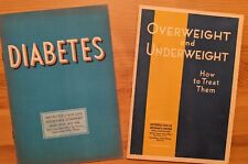 Two Vintage Metropolitan Health Booklets Diabetes Overweight Underweight Health picture