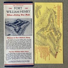 Fort William Henry Card Vintage Travel Brochure & Guide Lake George New York NY picture
