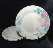 3 ROYAL NORFOLK Dinner Plates SPRING PINK FLOWERS  10-5/8