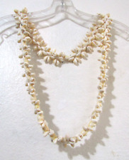 Vintage X-Large Cowrie Shell Lei Necklace 2x46 Inch picture
