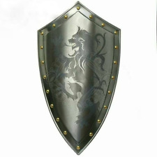 18GA Steel Medieval Armor Knight Shield Templar Dragon Shield Replica X-Mass picture