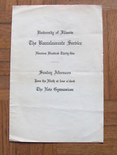 1935 UNIVERSITY OF ILLINOIS BACCALAUREATE SERVICE PROGRAM picture