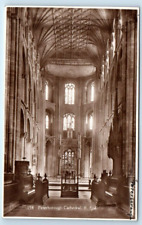 RPPC East End PETERBOROUGH Cathedral UK Postcard picture