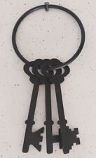 Jailer Pirate Large 12” Skeleton Keys Ring Rustic Black Iron Old West Wall Decor picture