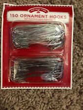 150 Christmas steel Ornament Hooks Tree Hangers Metal Wire silver large Lot 2.25 picture