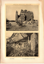 1903 Antique Print Casa Grande Mesa Verde Cliff Dwelling Prehistoric America  picture