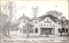 Paso Robles CA Hot Sulfur Springs Bath House c1920s California postcard P6 picture