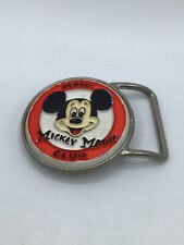 Vintage Walt Disney Mickey Mouse Club Member Belt Buckle Metal 3
