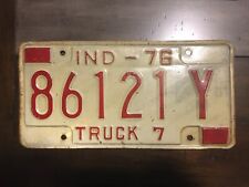 Vintage Original 1976 Indiana License Plate See My Other Plates picture