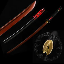 Polished Red Blade 9260 Spring Steel Japanese Samurai Sword Katana Razor Sharp picture
