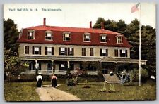 Weirs New Hampshire Winnecotte American Flag Driveway Mansion VNG UNP Postcard picture