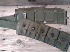 AUTHENTIC WWII WW2 M1923 1903 M1 GARAND CARTRIDGE BELT 10 POUCHES picture