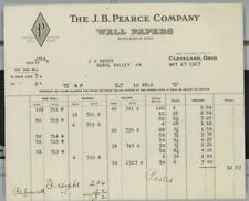 1927 J.B. Pearce Company Wall Papers Superior Viaduct Cleveland Ohio Invoice A11 picture