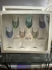 Vintage Spectrum Hand Blown Wine Glasses Set Of 6 picture
