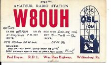 QSL 1936 Wilkinsburg PA     radio card picture